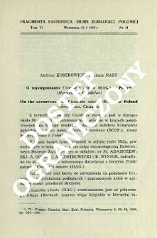 O występowaniu Cicadetta adusta (Hag.) w Polsce (Homoptera, Cicadidae) = On the occurrence of Cicadetta adusta (Hag.) in Poland (Homoptera, Cicadidae)