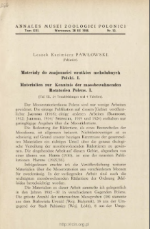 Materialien zur Kenntnis der moosbewohnenden Rotatorien Polens. 1