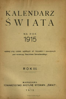 Kalendarz Świata na Rok 1915
