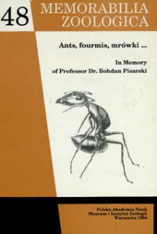 Ants, fourmis, mrówki... : in memory of professor Dr. Bohdan Pisarski