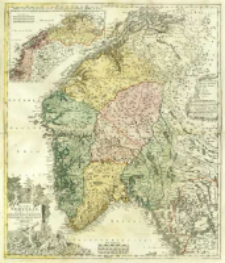 Regni Norvegi&aelig; Accvrata Tabula in qua Pr&aelig;fecture qiunque Generales Aggerhvsiensis, Bergensis Nidrosiensis, Wardhusiensis Et Bahusiensis ostenduntur