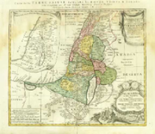 Palaestina in XII Tribus divisa. Cum Terris Adiacentibus = Carte de la Terre Sainte divis&eacute;e selon les Douze Tribus D'Israel