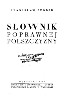 Słownik poprawnej polszczyzny