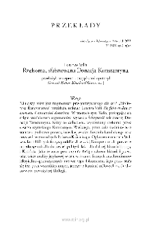 Rzekoma, sfałszowana Donacja Konstantyna