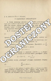 O rachunku operator&oacute;w