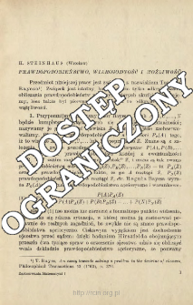 Prawdopodobieństwo, wiarygodność i możliwość