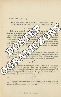 O elektrycznej metodzie wyznaczania zawartości krzemu w stali krzemowej