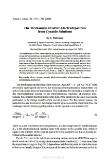 The mechanism of silver electrodeposition from cyanide solutions