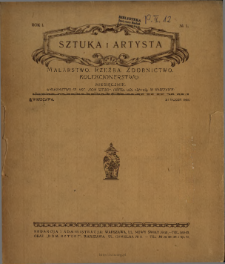 Sztuka i Artysta : malarstwo-rzeźba-zdobnictwo-kolekcjonerstwo 1924 N.1-6
