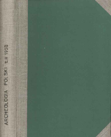 Archeologia Polski. Vol. 2 (1958) No 1, Reviews