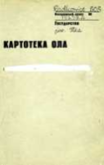 Kartoteka Og&oacute;lnosłowiańskiego atlasu językowego (OLA); Radkowice (303)
