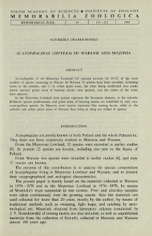 Scatophagidae (Diptera) of Warsaw and Mazovia