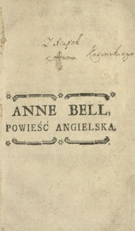 Anne Bell, Powieść Angielska