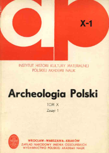 Archeologia Polski. Vol. 10 (1965) No 1, Reviews