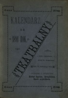 Kalendarz Teatralny na Rok 1891
