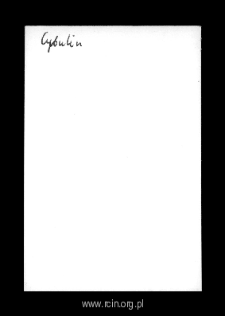 Cybulin. Files of Wyszogrod district in the Middle Ages. Files of Historico-Geographical Dictionary of Masovia in the Middle Ages