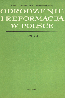 Odrodzenie i Reformacja w Polsce T. 21 (1976), Reviews