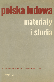 Polska Ludowa : materiały i studia. T. 6 (1967), Strona tytułowa, Spis treści