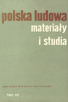 Polska Ludowa : materiały i studia. T. 7 (1968), Strona tytułowa, Spis treści