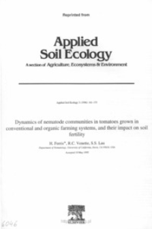 Dynamics of nematode communities in tomatoes grown in conventional and organic farming systems, and their impact on soil fertility