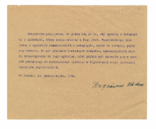 Materiały i notatki dotyczące egzamin&oacute;w w roku akad. 1933/34 i 1934/35
