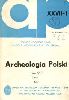 Archeologia Polski T. 27 (1982. - 1983) Z. 1, Recenzje
