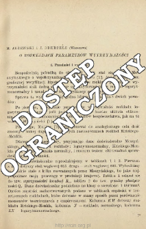O rozkładach parametr&oacute;w wytrzymałości