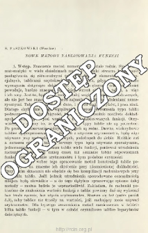 Nowe metody tablicowania funkcji