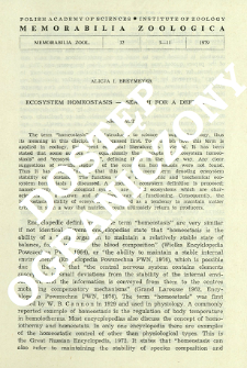 Ecosystem homeostasis - search for a definition