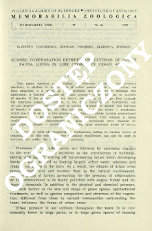 Number compensation between associations of insect fauna living in lime crowns in urban areas