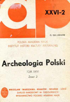 Archeologia Polski T. 26 (1982) Z. 2, Recenzje