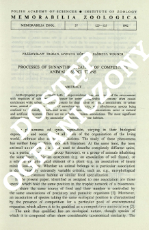 Processes of synanthropization of competitive animal associations