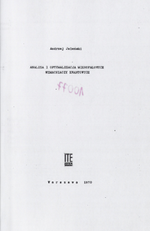 Analiza i optymalizacja mikrofalowych wzmacniaczy kwantowych = Analysis and optimization of microwave quantum amplifiers