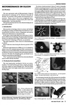 Micromechanics on silicon
