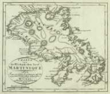 Charte von der Westindischen Insel Martinique : nach französischen Zeichnungen und den neuesten Nachrichten entworfen