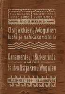 Ostjakkien ja Wogulien tuohi- ja nahkakoristeita