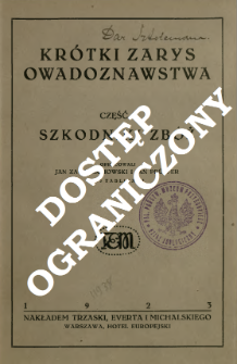 Krótki zarys owadoznawstwa. Cz. 1, Szkodniki zbóż