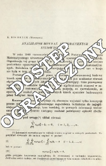 Analizator r&oacute;wnań algebraicznych liniowych ARAL