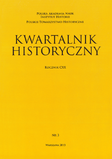 Kwartalnik Historyczny R. 120 nr 3 (2013), Title pages, Contents