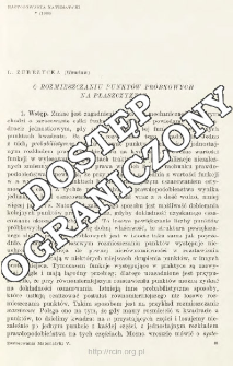 O rozmieszczaniu punkt&oacute;w pr&oacute;bkowych na płaszczyżnie