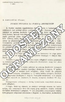 Dyskryminacja za pomocą dendryt&oacute;w