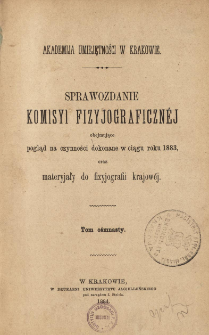 Sprawozdanie Komisji Fizjograficznej T. 18 (1883)