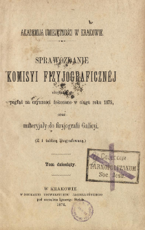 Sprawozdanie Komisji Fizjograficznej