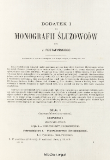Dodatek do Monografii śluzowców (mycetozoa) = Dodatek I do monografii śluzowców