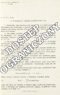 O mierzeniu przez por&oacute;wnywanie
