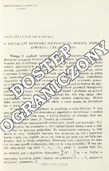 O estymacji liczności populacji za pomoca metody łowienia i znakowania