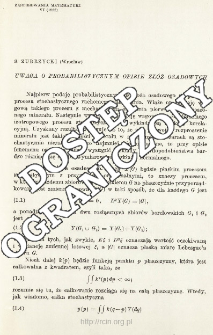 Uwaga o probabilistycznym opisie zł&oacute;ż osadowych
