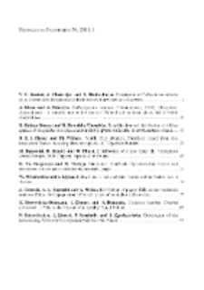 Fragmenta Faunistica - Spis treści vol. 54, no. 1