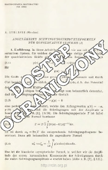 Angenaherte schwingungsfrequenzformeln fur konservative systeme (2)