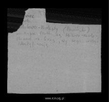 Milewo-Bolesty. Files of Ciechanow district in the Middle Ages. Files of Historico-Geographical Dictionary of Masovia in the Middle Ages